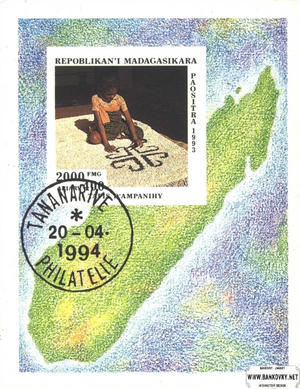 Známky Madagaskar 1994 Remeslá, razítkovaný hárček