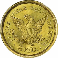 1860 Clark, Gruber & Co. Gold $2.50 reverse