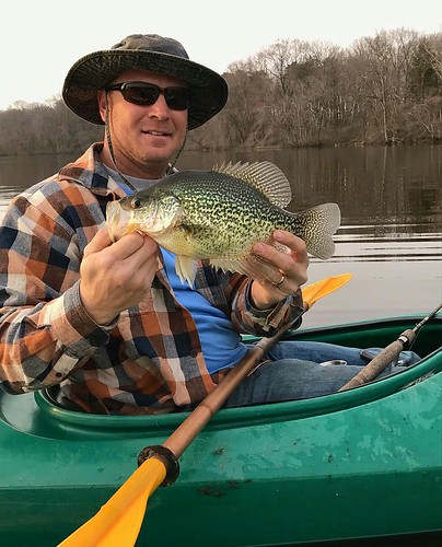 Photo of angler holding crappie