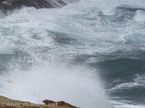 Swirling waves at Cape Kiwanda, Oregon