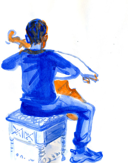 Sketchbook #103: Cello Practicing