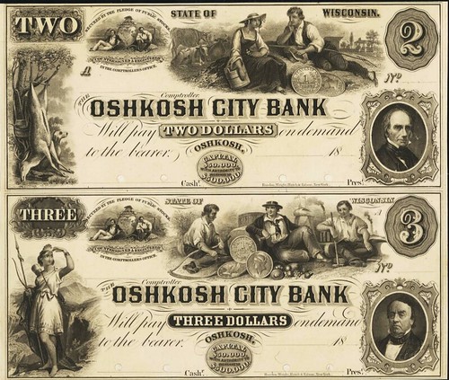 Lot 90440 Oshkosh City Bank Uncut Pair
