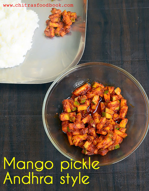 Instant mango pickle recipe - Andhra style