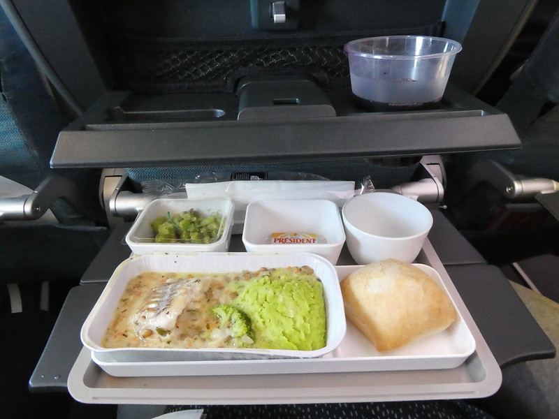Lunch on board Cathay Pacific from Gatwick to Hong Kong