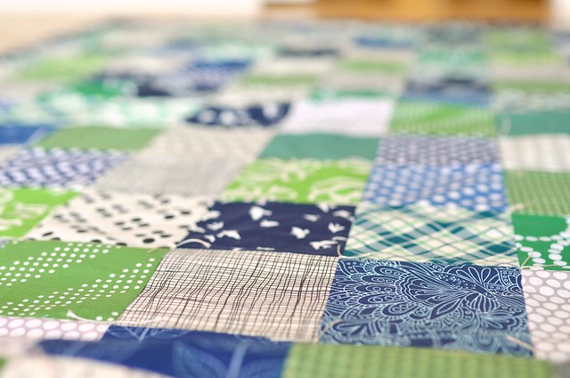 Blue and Green Picnic Quilt