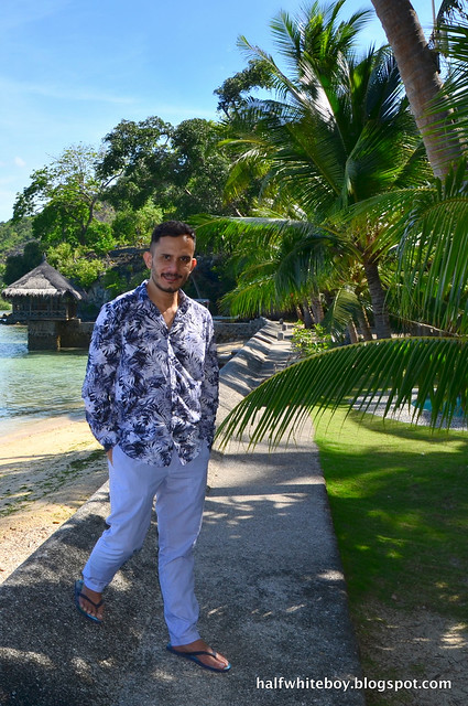 halfwhiteboy - tropical print shirt and pants beachwear 08