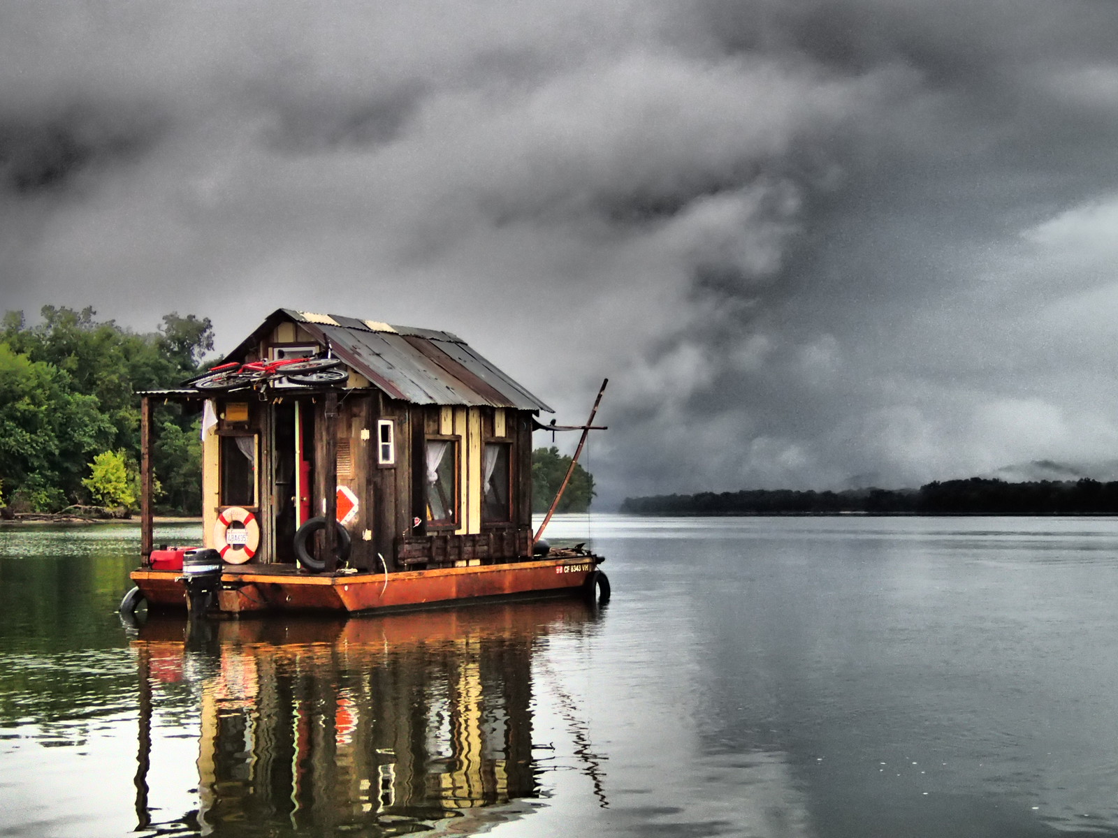 Storm Looms Over the Shantyboat