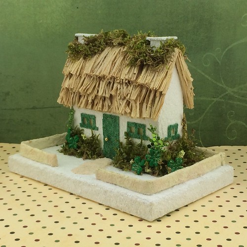 thatched Irish cottage Putz house