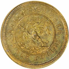1853 Round Half Dollar, Arms of California reverse