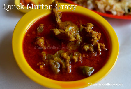 Quick Mutton Gravy for Biryani Idli, Dosa