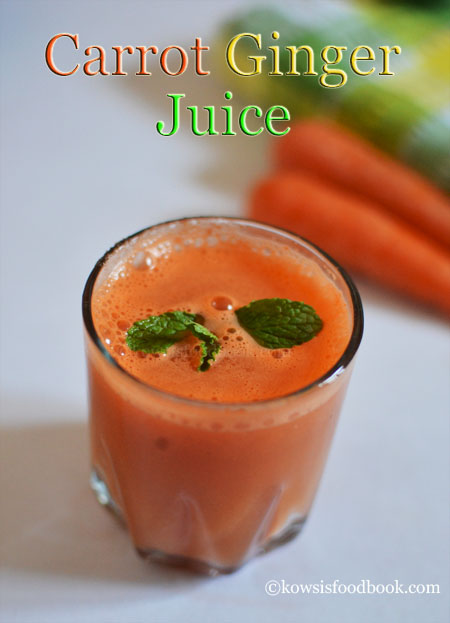 Carrot Ginger Juice Ready