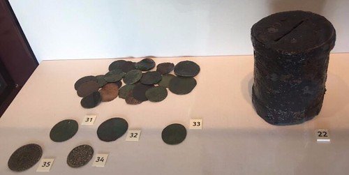 Jamestown coin hoard exhibit