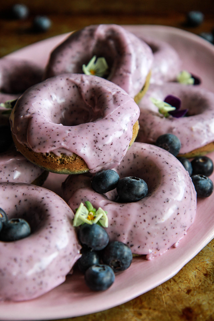 Blueberry Donuts- glutenfree and vegan from HeatherChristo.com