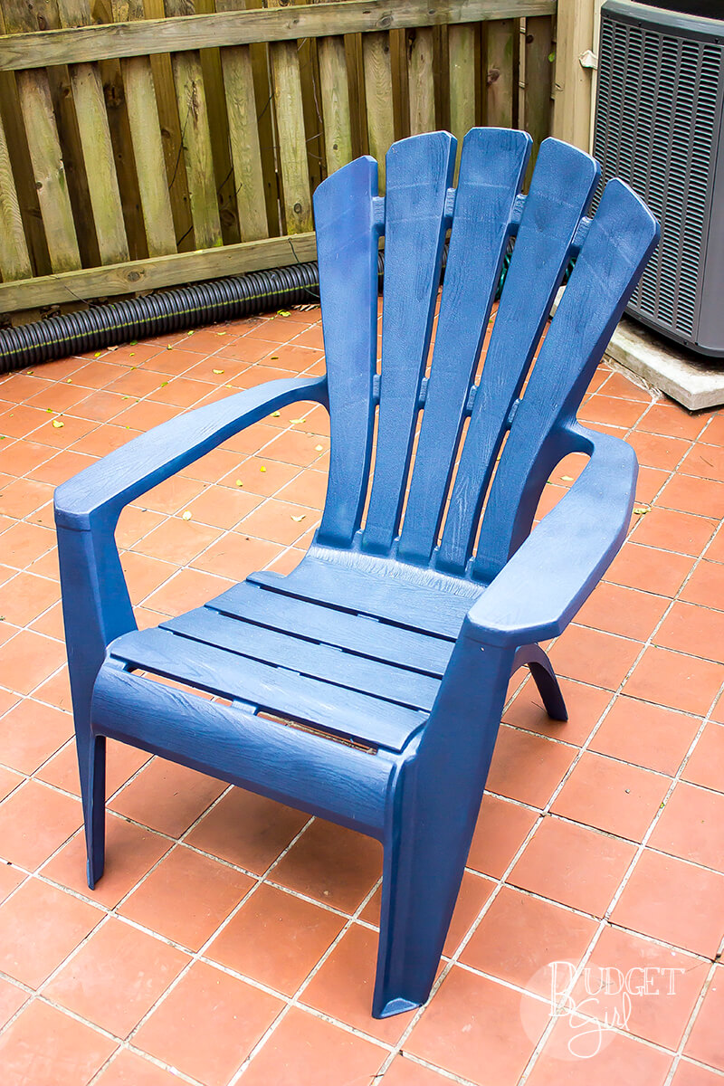 Blue plastic patio online chairs