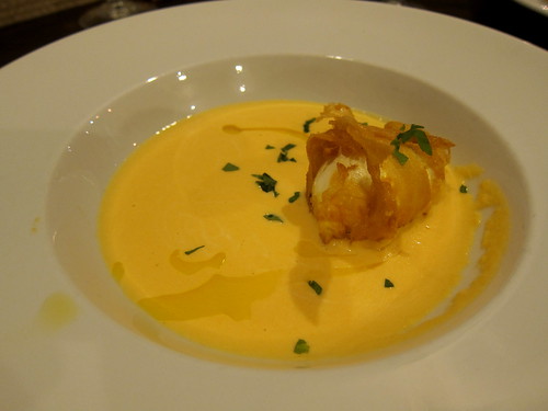 Pumpkin Soup with a Crusted Egg
