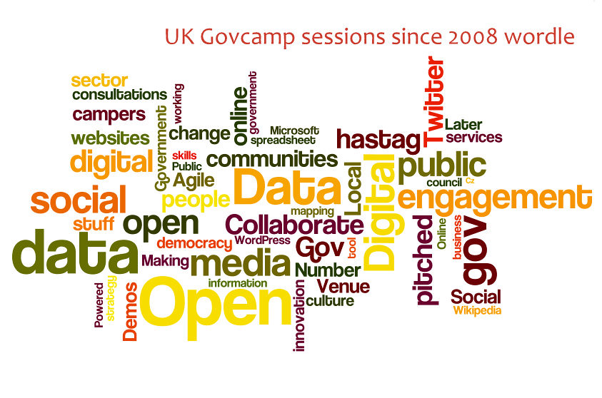 Wordle  UK Govcamp sessions since 2008  Google Chrome 09…  Flickr