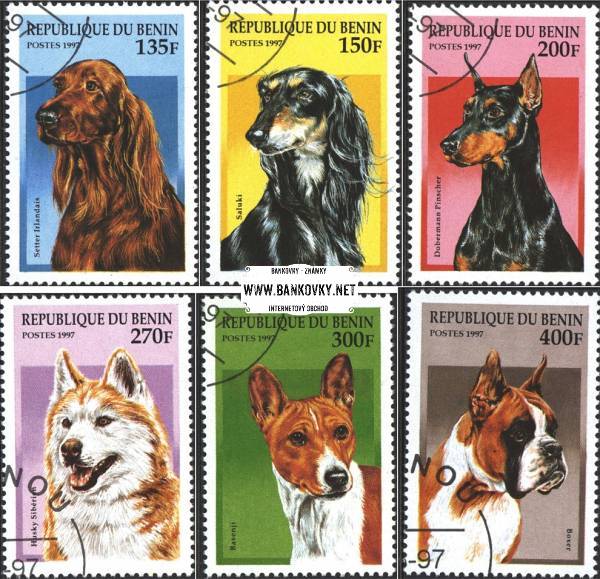 Známky Benin 1997 Psie plemená, razítkovaná séria