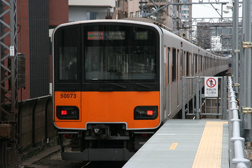 Tobu 50070 series in Shin-Maruko.Sta, Kawasaki, Kanagawa, Japan / May 1, 2017