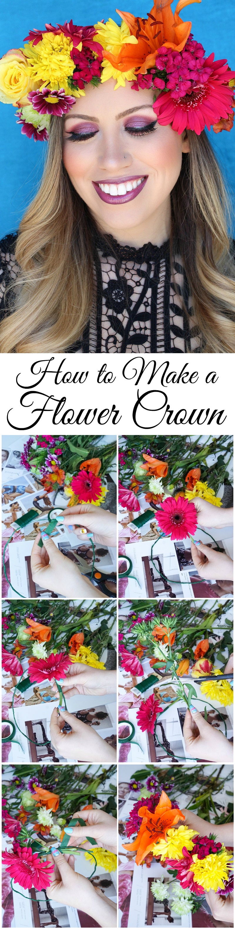 How to Make a Flower Crown Easy DIY Real Flower Crown Tutorial