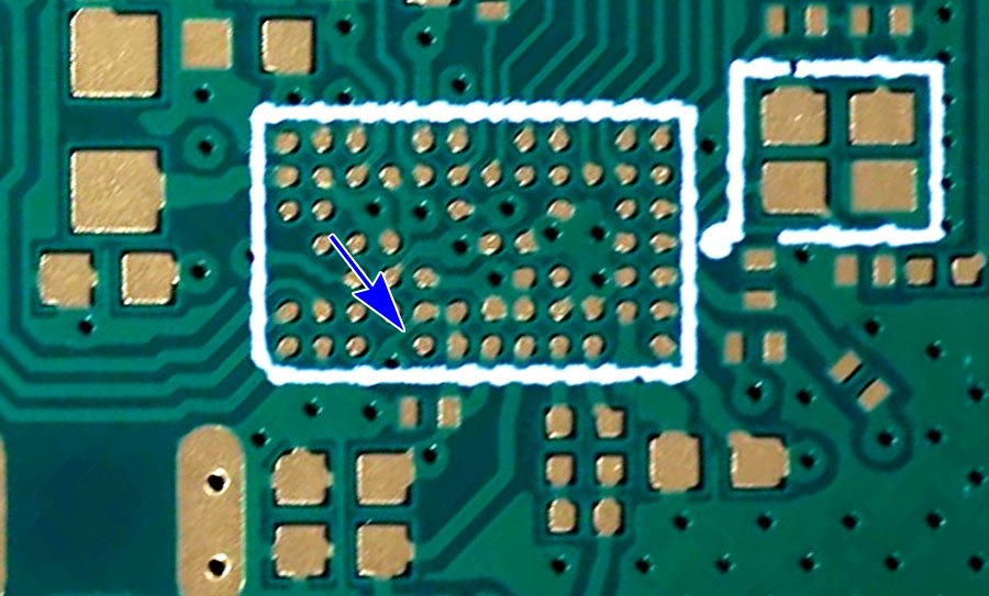 PCB layout for the wireless chip