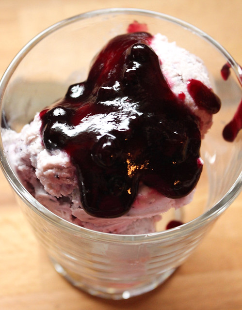 Homemade Blueberry Sauce with Blueberry Liqueur