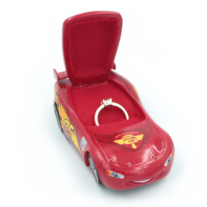Lightning McQueen custom engagement ring box