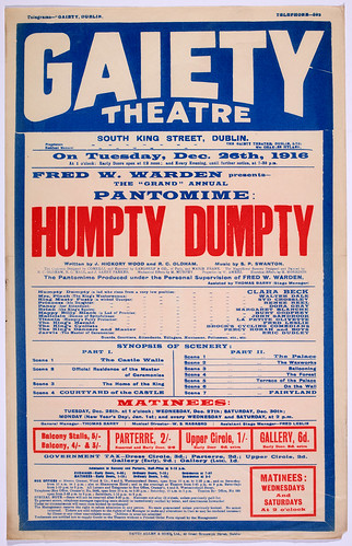 Pastomime - Humpty Dumpty (a lad who rises from a very low position)