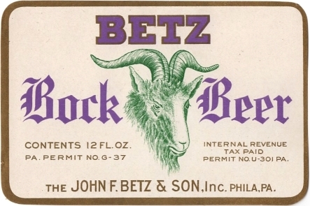 Betz-Bock-Beer--Labels-John-F-Betz--Son