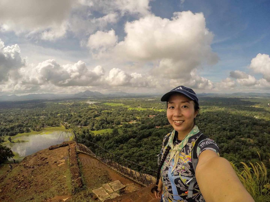 Selfie at the top of the Lion Rock
