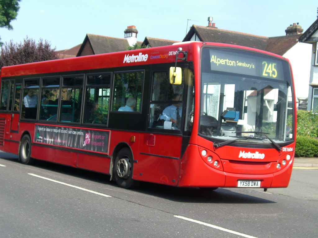 yx58 dwa/ de1604 on route 245 to alperton, sainsbury's | flickr