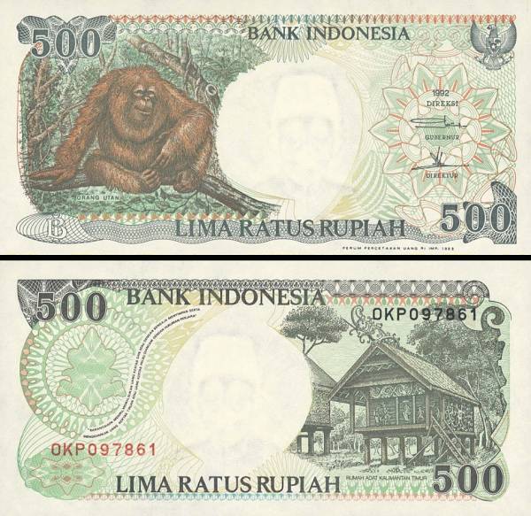 500 Rupií Indonézia 1992/1993, P128b