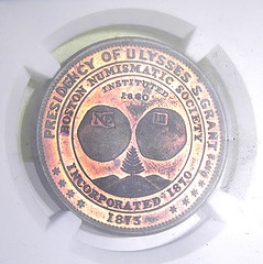 1873 Boston Numismatic Society medal in copper