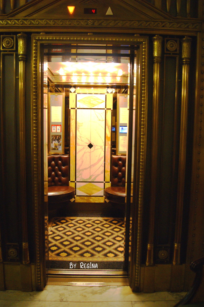 Fancy Old-Fashioned Elevator, Hotel Bristol Wien ...
