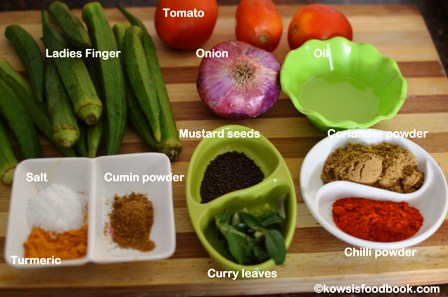 Ingredients for vendakkai pachadi