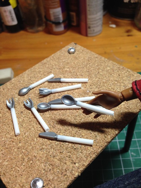1/6th scale cutlery WIP