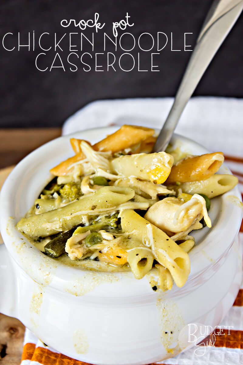 Crock Pot Chicken Noodle Casserole - Tastefully Eclectic