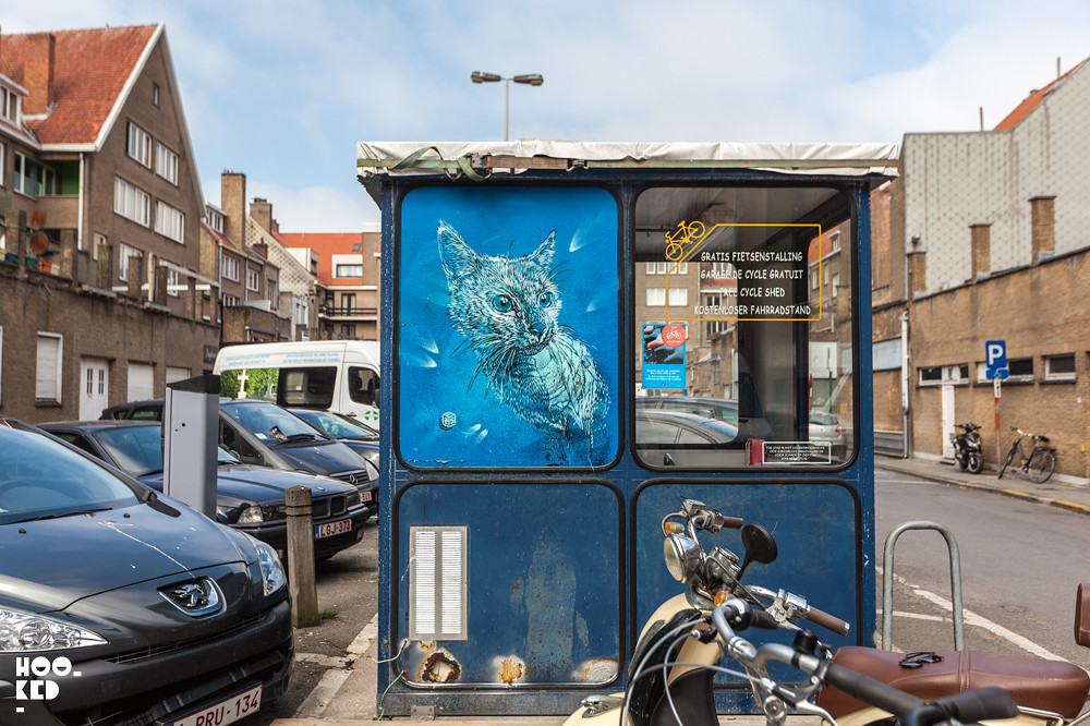 C215 Street Art For the Crystal Ship Festival in Ostend, Belgium