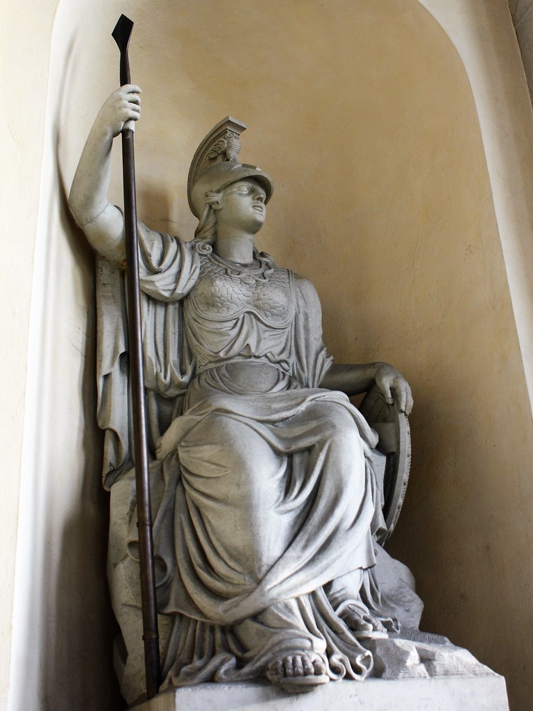 Minerva | Statue of the goddess Minerva, wearing a helmet an… | Flickr