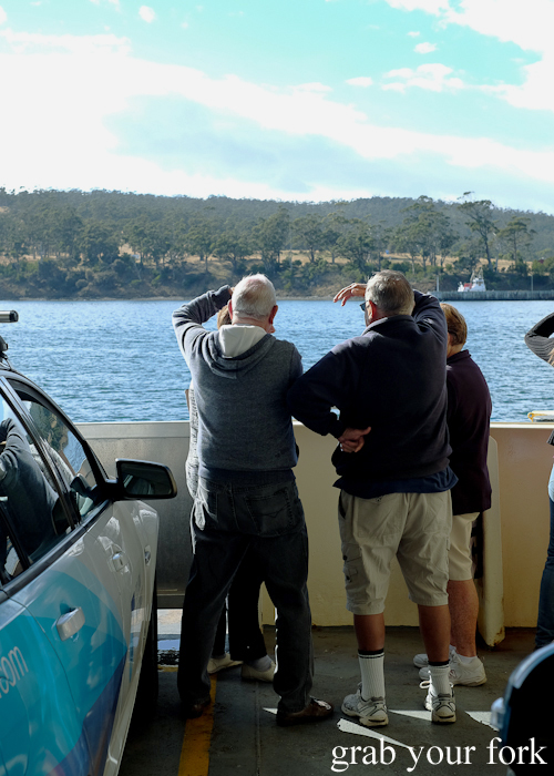 Catching the ferry from Hobart to Bruny Island in Tasmania
