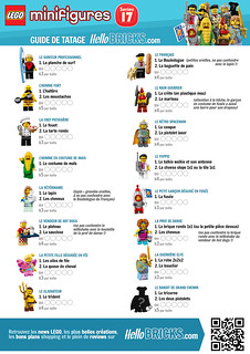 LEGO 71018 Collectible Minifigures series 17 Guide de tatage HelloBricks