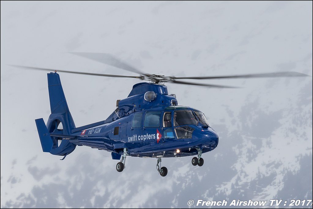Eurocopter AS-365N-2 Dauphin 2 - HB-XQW , Swift Copters , Fly Courchevel 2017 , Hélico 2017