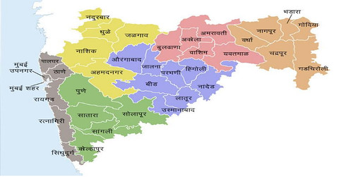 पश्चिम महाराष्ट्र आणि मराठवाड्यातील अंतर दाखवणारा नकाशा