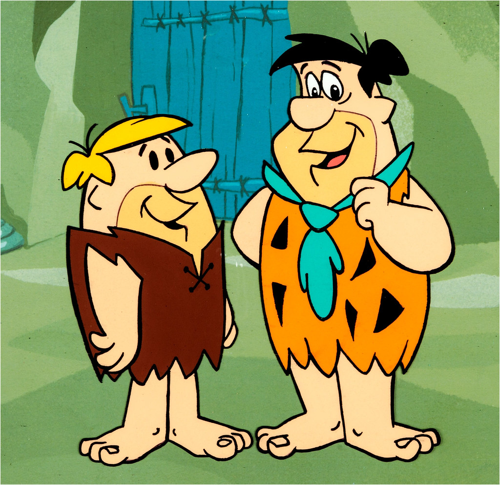 The Flintstones Fred Wilma And Barney Color Model Cel 