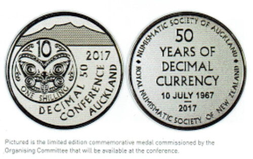 New ZealandDecimal 50 commemorative medal