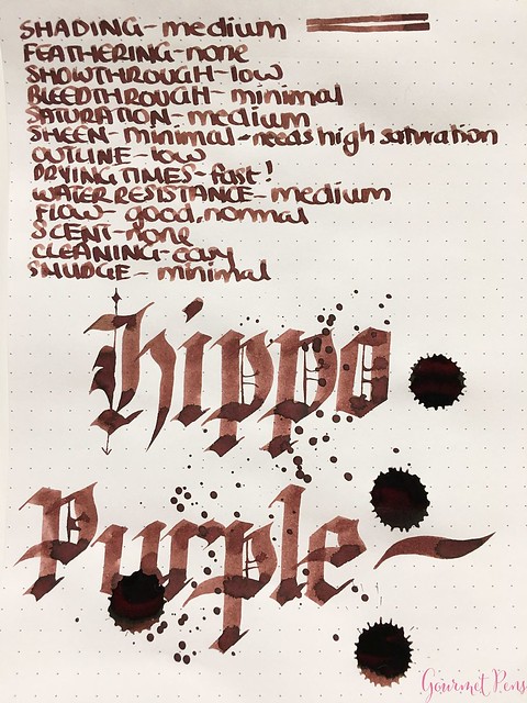 Ink Shot Review @RobertOsterInk Hippo Purple 8