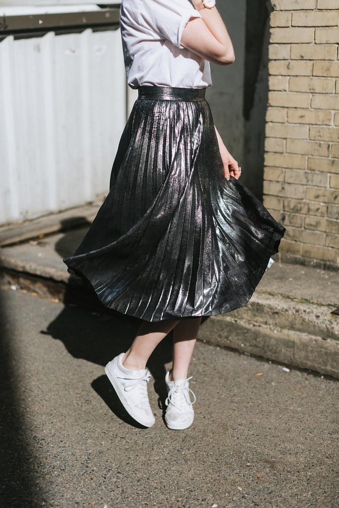 Silver Skirt Two Ways | Juliette Laura