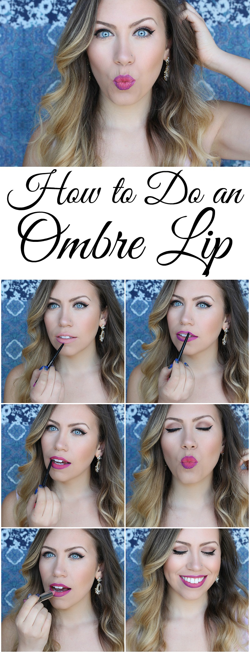 How to Do an Ombre Lip with Maybelline Color Sensational Lip Liners and Lipstick Tutorial