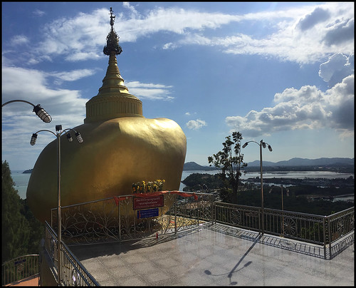 Copy of Kyaiktiyo Pagoda Golden Rock at Koh Sirey Temple in Phuket