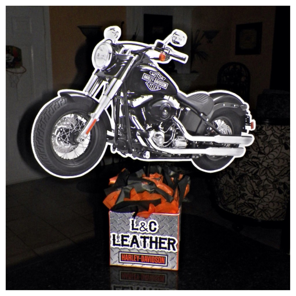 Harley Davidson Motorcycle Birthday Party Centerpiece.Play… | Flickr