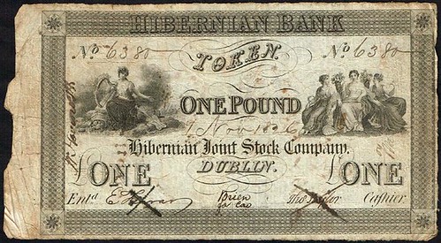 Hibernian Bank One Pound Token, 1 November 1826